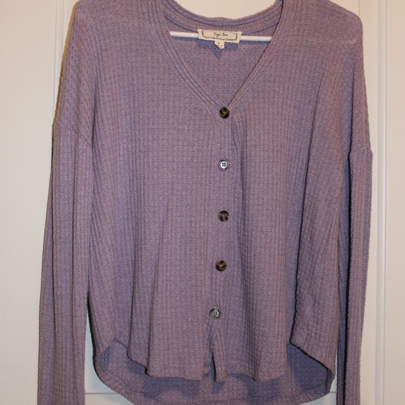 Hippie Rose Tops - sweater like button blouse